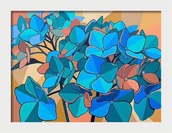 Blue Hydrangea Bloom