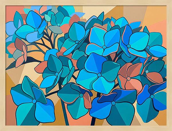 Blue Hydrangea Bloom