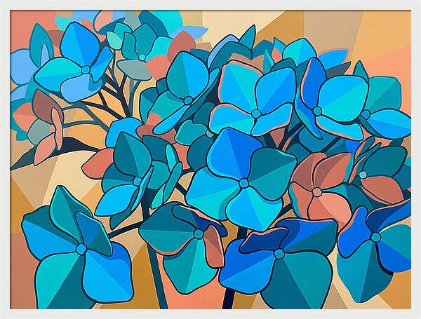 Blue Hydrangea Bloom