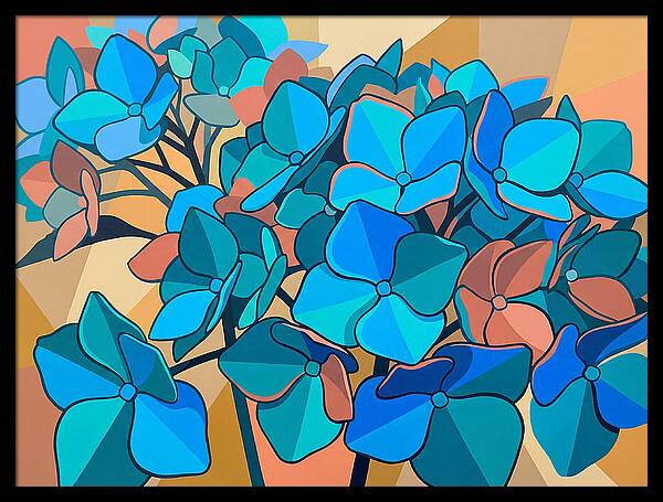 Blue Hydrangea Bloom
