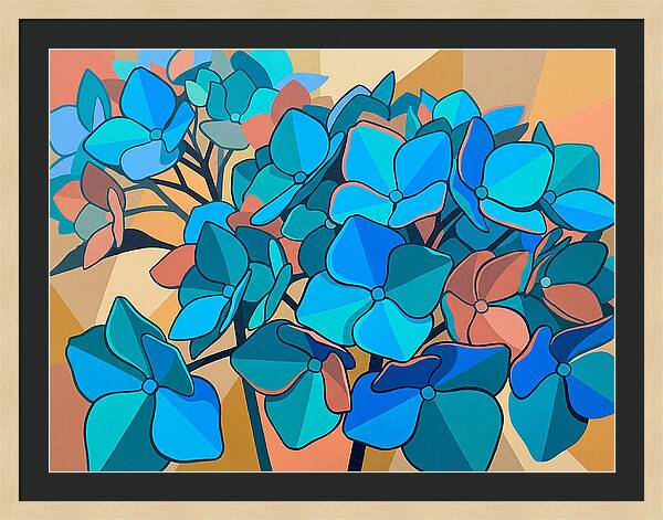 Blue Hydrangea Bloom