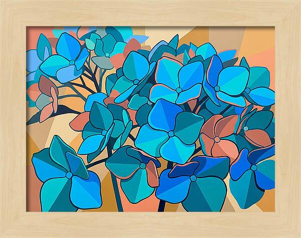 Blue Hydrangea Bloom