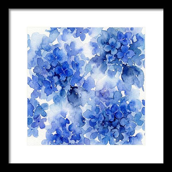 Blue Hydrangea Blooms