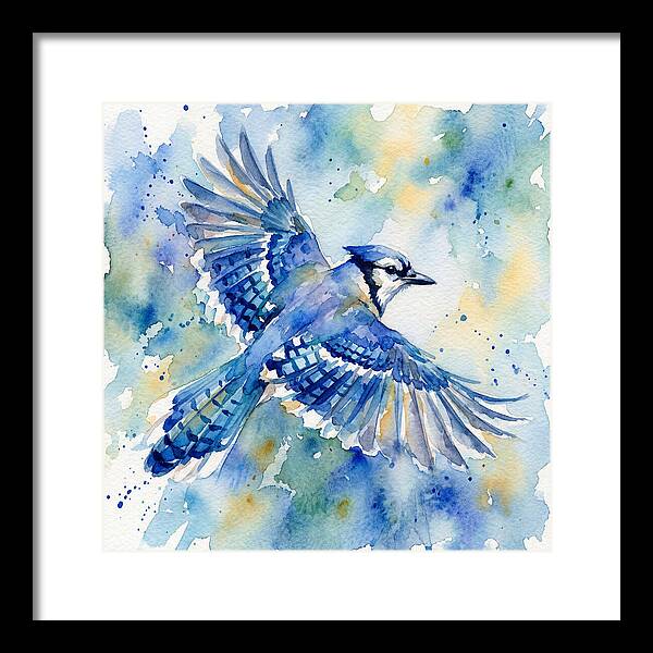 Blue Jay In Flight