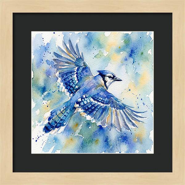 Blue Jay In Flight