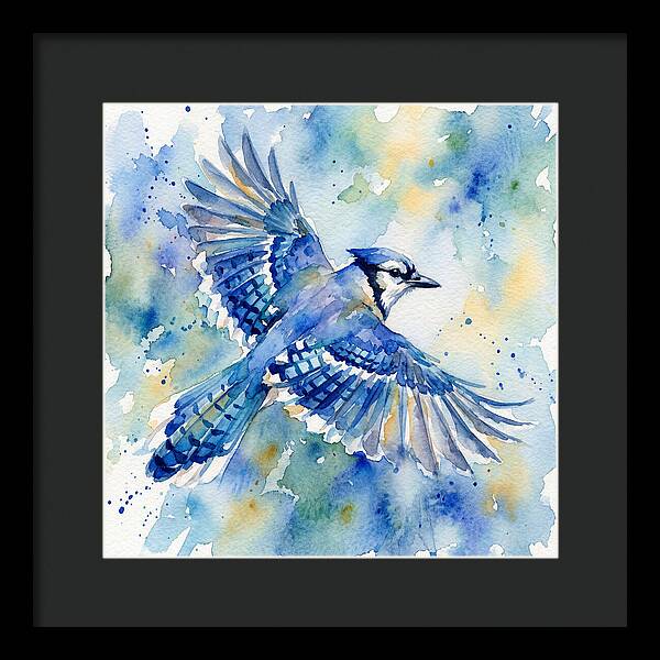 Blue Jay In Flight