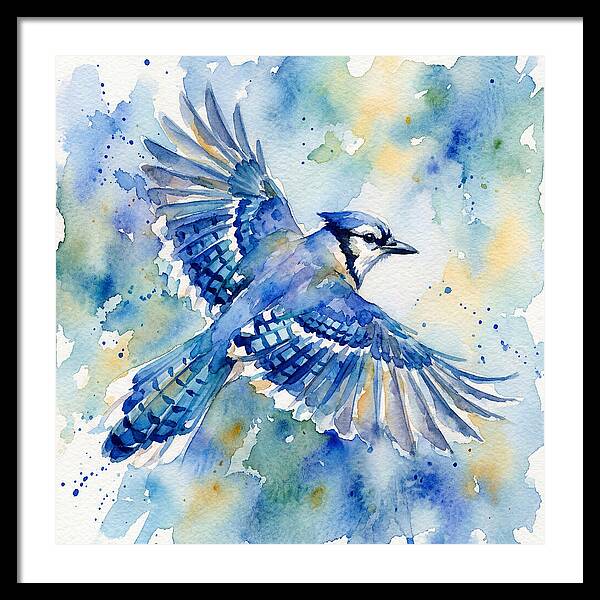 Blue Jay In Flight