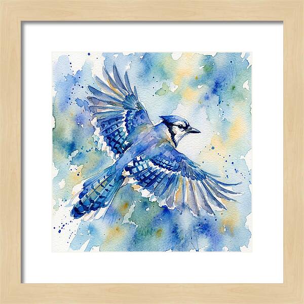 Blue Jay In Flight