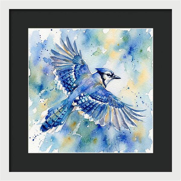Blue Jay In Flight