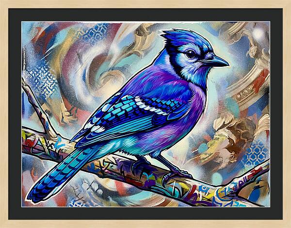 Blue Jay In Vibrant Colors
