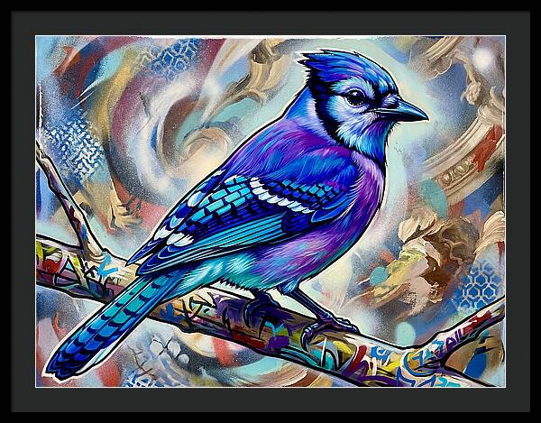 Blue Jay In Vibrant Colors