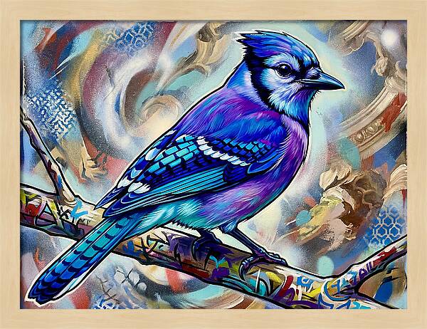 Blue Jay In Vibrant Colors