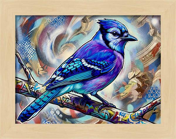 Blue Jay In Vibrant Colors