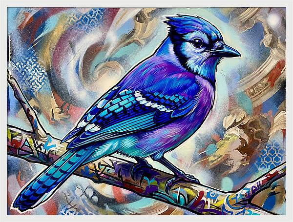 Blue Jay In Vibrant Colors