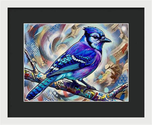 Blue Jay In Vibrant Colors