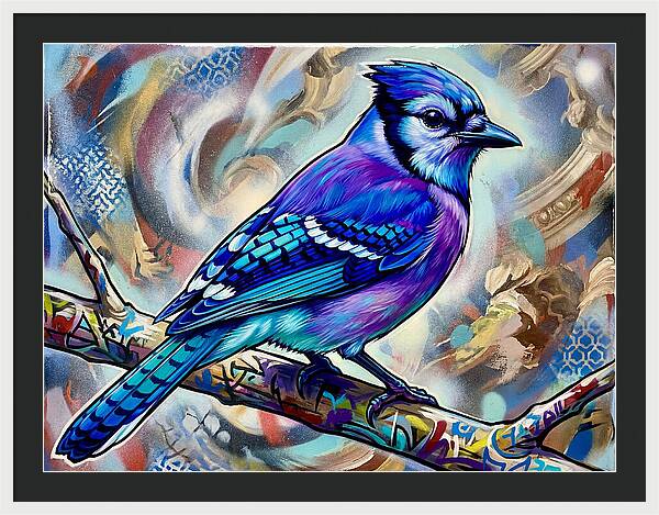 Blue Jay In Vibrant Colors