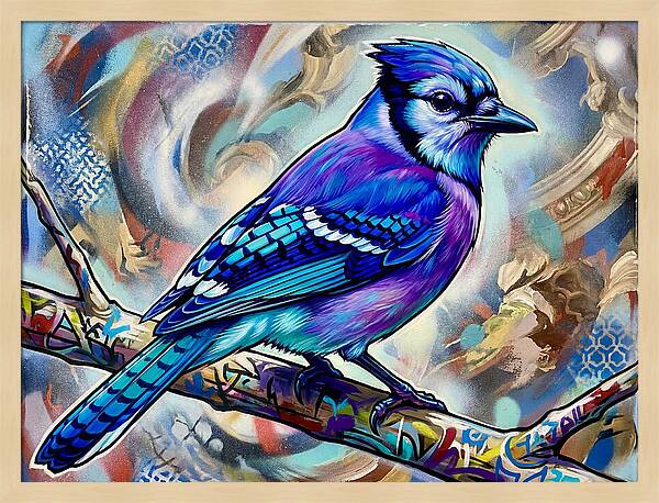 Blue Jay In Vibrant Colors