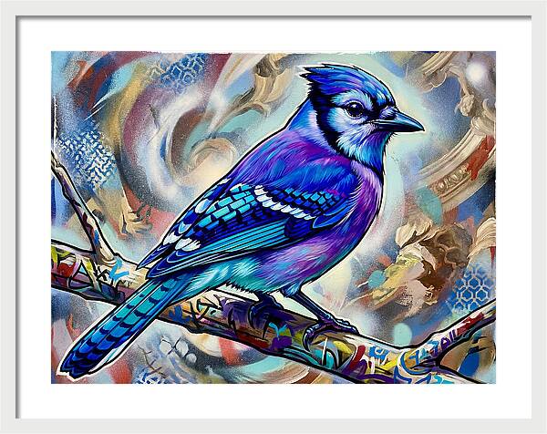 Blue Jay In Vibrant Colors