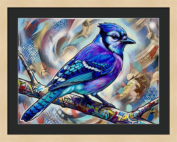 Blue Jay In Vibrant Colors