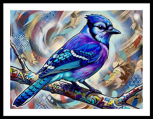 Blue Jay In Vibrant Colors