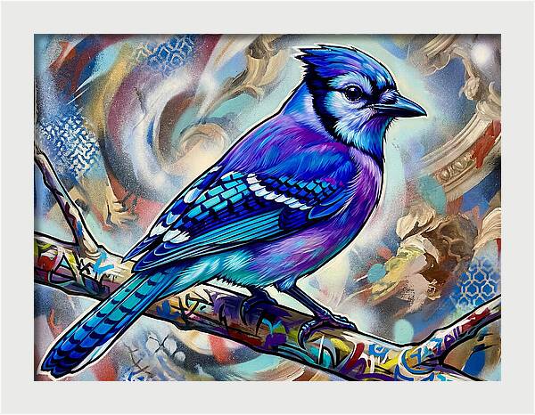 Blue Jay In Vibrant Colors