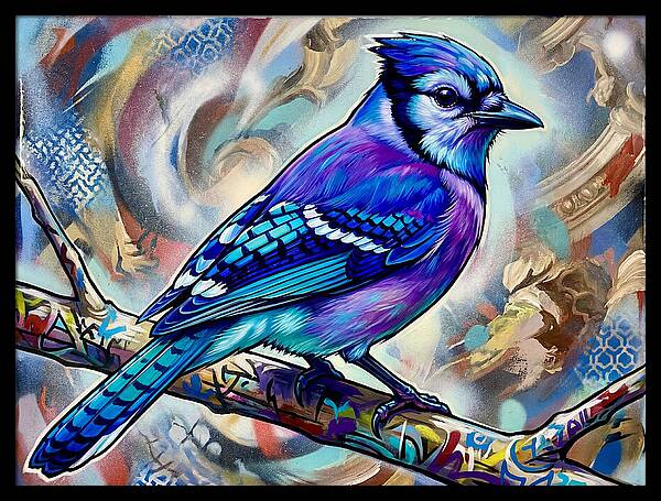 Blue Jay In Vibrant Colors