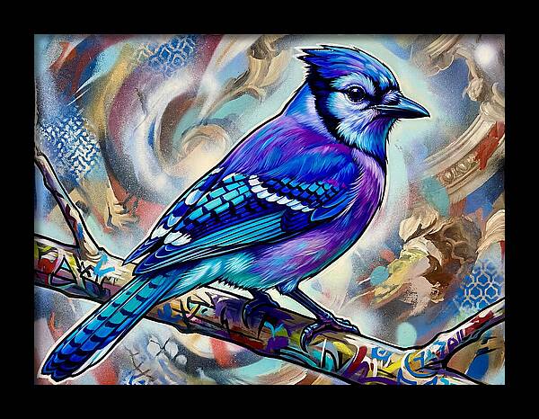 Blue Jay In Vibrant Colors