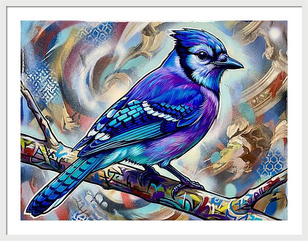 Blue Jay In Vibrant Colors