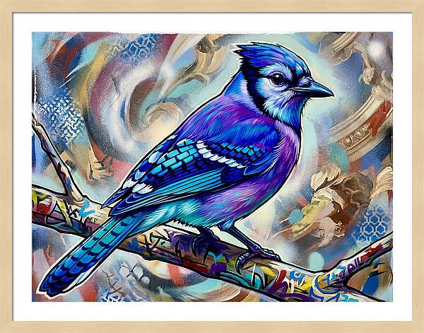 Blue Jay In Vibrant Colors