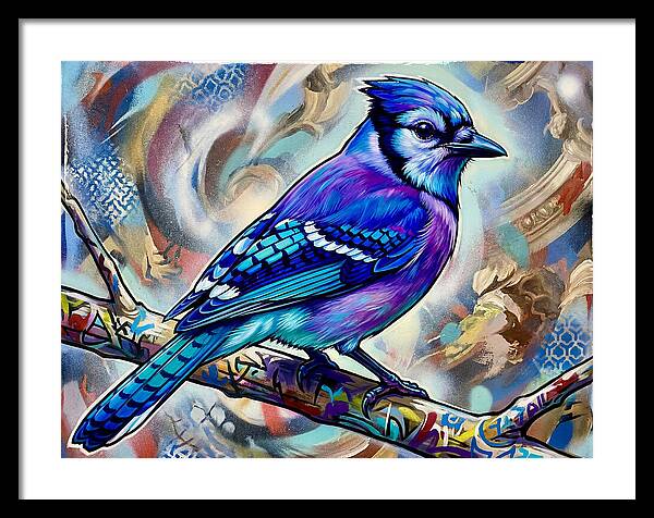 Blue Jay In Vibrant Colors
