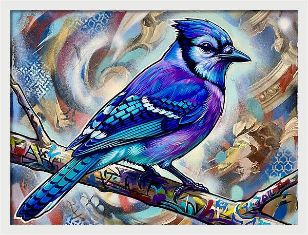 Blue Jay In Vibrant Colors