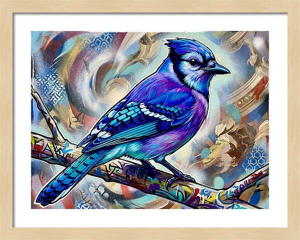 Blue Jay In Vibrant Colors