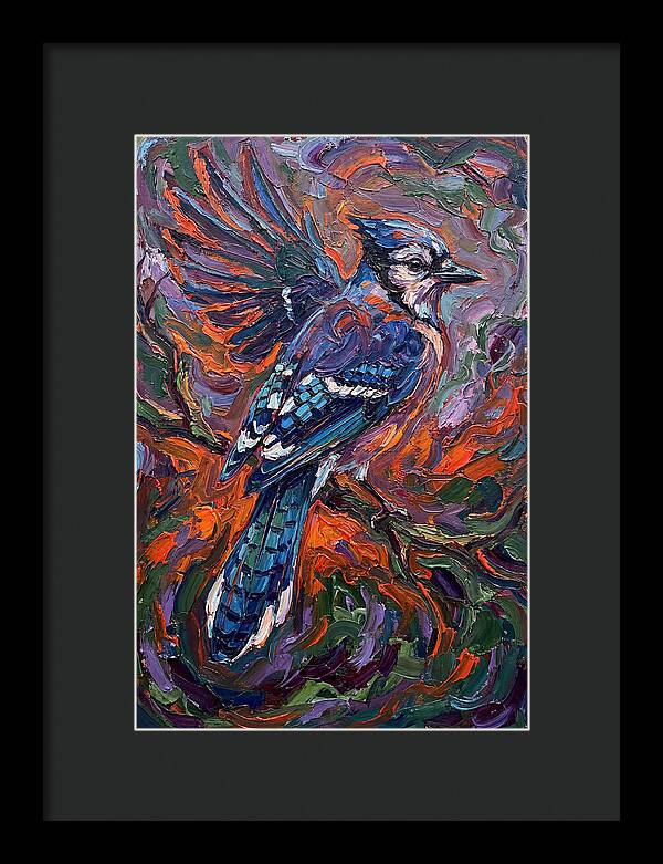 Blue Jay In Vibrant Flight