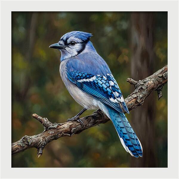 Blue Jay Perched Gracefully