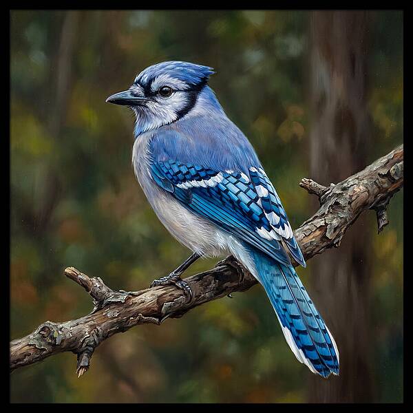Blue Jay Perched Gracefully