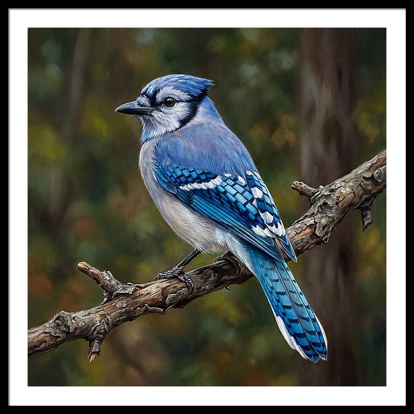 Blue Jay Perched Gracefully