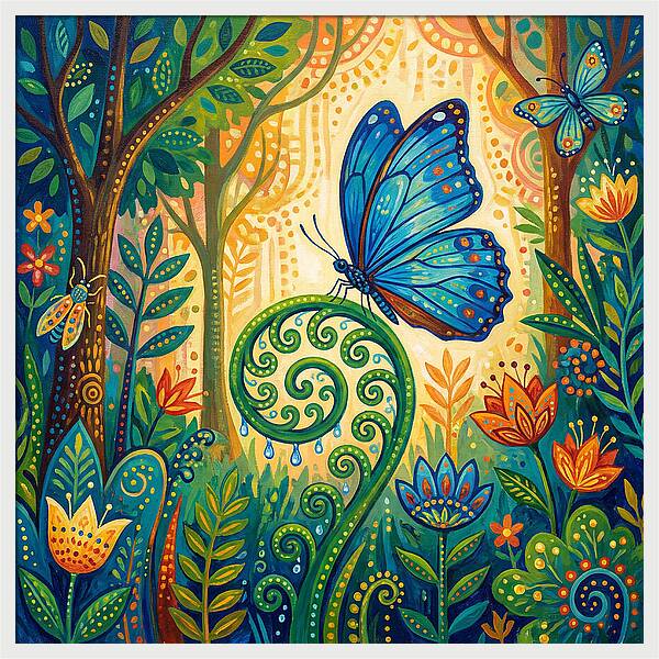 Blue Morpho Butterfly Dance