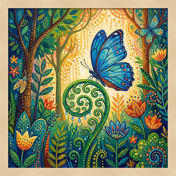 Blue Morpho Butterfly Dance