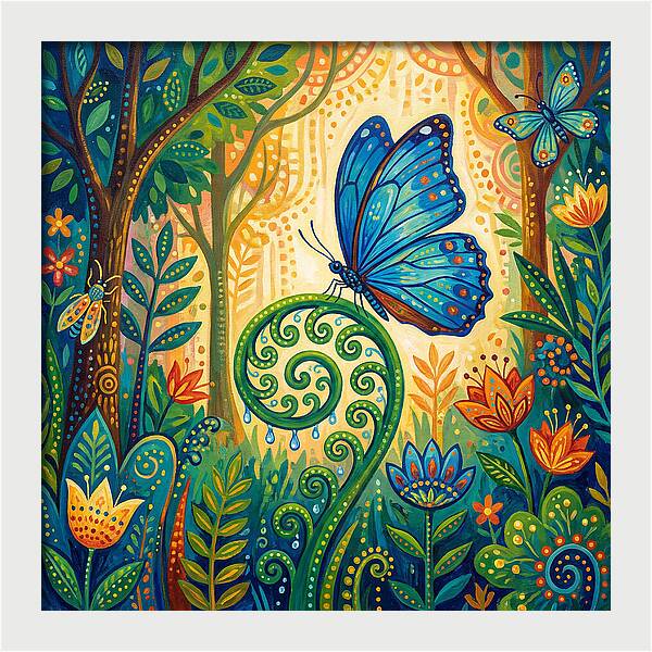 Blue Morpho Butterfly Dance