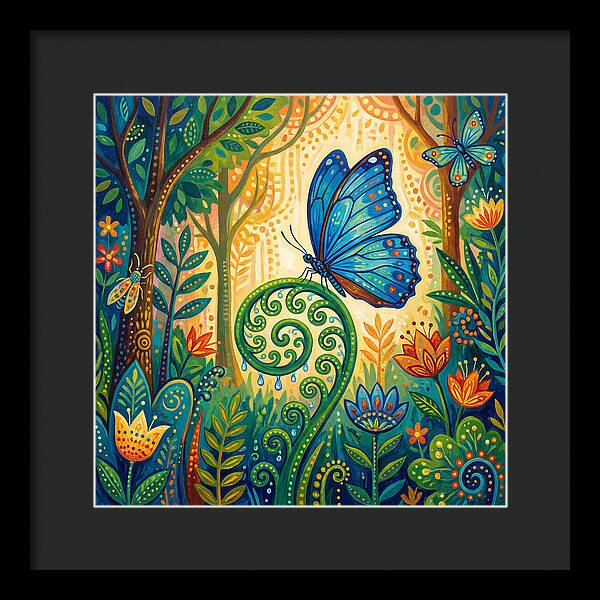 Blue Morpho Butterfly Dance