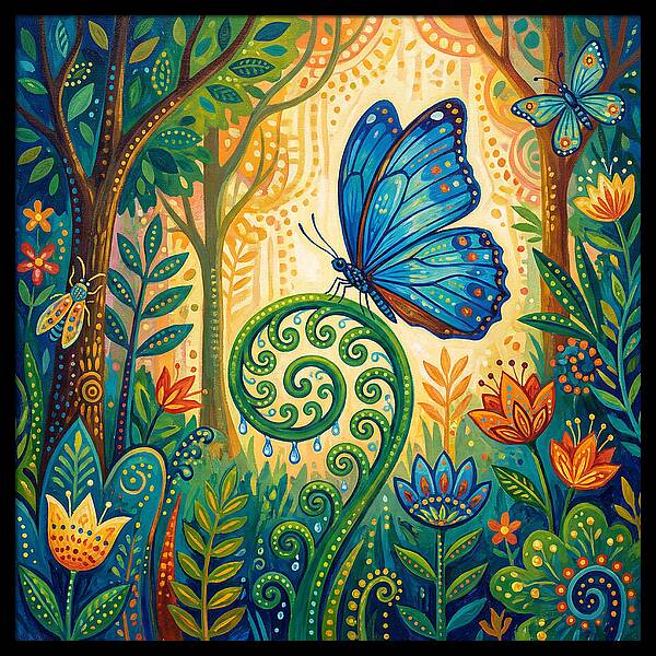 Blue Morpho Butterfly Dance