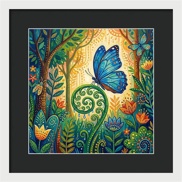 Blue Morpho Butterfly Dance