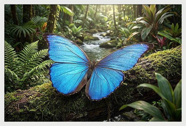 Blue Morpho Butterfly Elegance