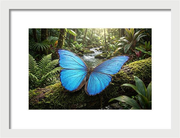 Blue Morpho Butterfly Elegance