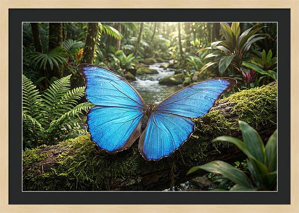 Blue Morpho Butterfly Elegance