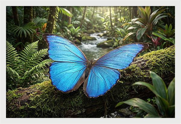 Blue Morpho Butterfly Elegance