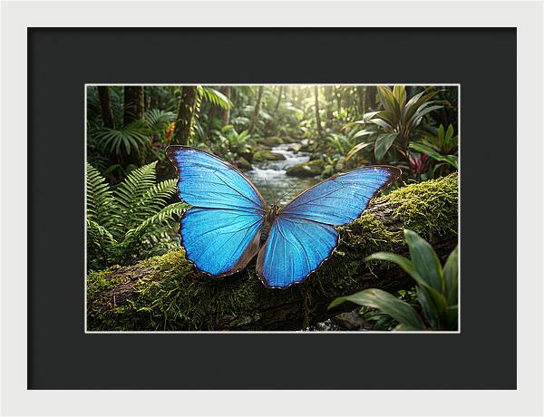 Blue Morpho Butterfly Elegance