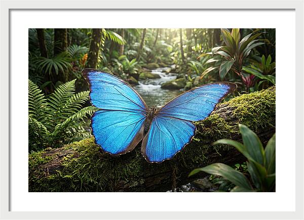 Blue Morpho Butterfly Elegance