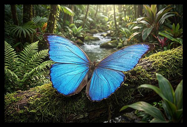 Blue Morpho Butterfly Elegance