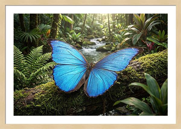 Blue Morpho Butterfly Elegance